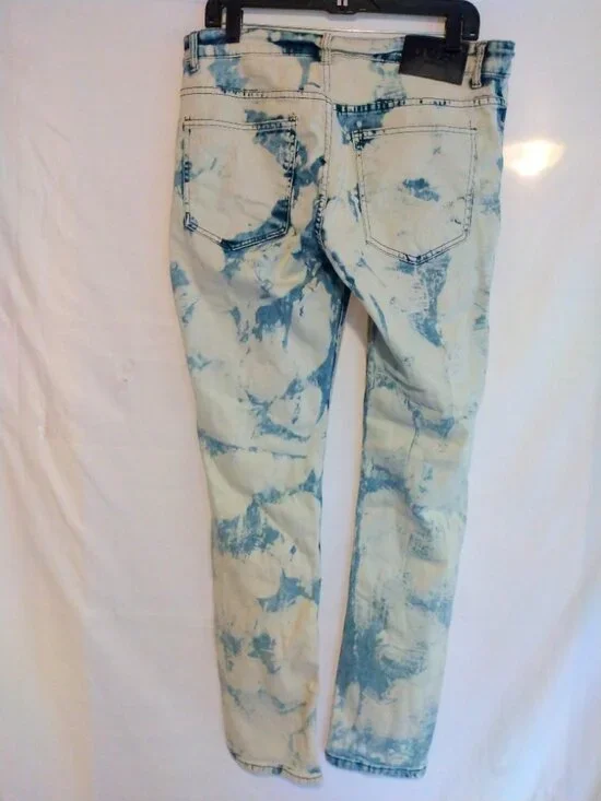 Reason Acid Wash Distressed Stretch Jeans Size Large Streetwear Y2K Urban Casual - Picture 5 of 8